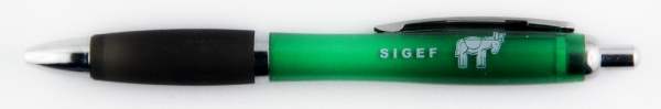 Kugelschreiber grün mit SIGEF - Logo